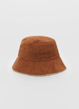 Двосторонній капелюх замш овчинка zara