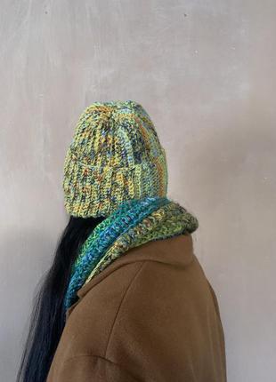 Новий комплект шапка і шарф колір зими 2022 дуже теплі3 фото