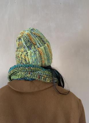 Новий комплект шапка і шарф колір зими 2022 дуже теплі4 фото