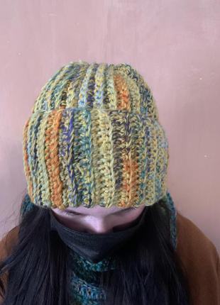 Новий комплект шапка і шарф колір зими 2022 дуже теплі5 фото