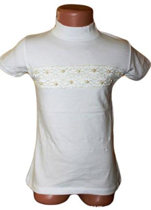 Гольф американка оздоблена гіпюром і намистинками ріст 116