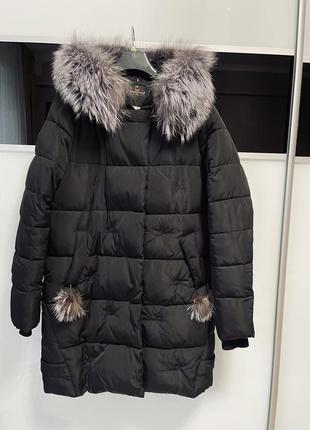 Куртка зимняя с мехом песца