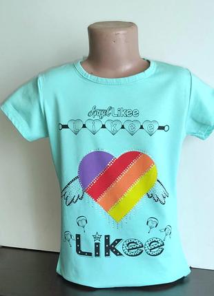 Футболка для девочки likee 7-8,,10-11,  лет