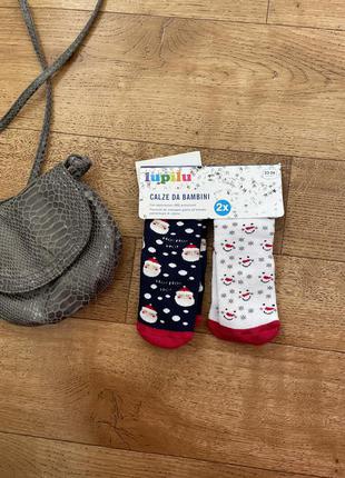2 пары новогодних носочков lupilu германия