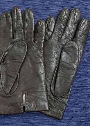 Мужские кожаные перчатки на утеплителе4 фото