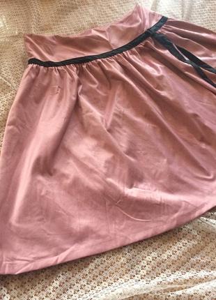 Красивая лиловая пышная миди юбка topshop3 фото