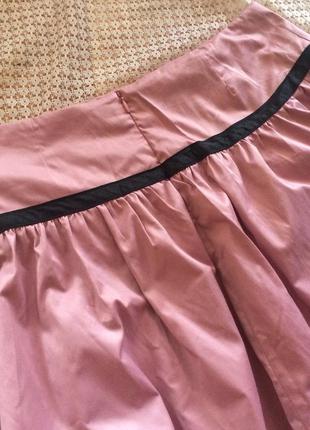 Красивая лиловая пышная миди юбка topshop6 фото