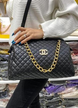 Сумка стеганая черная женская в стиле chanel  клатч сумочка маленькая шанель кросс-боди2 фото