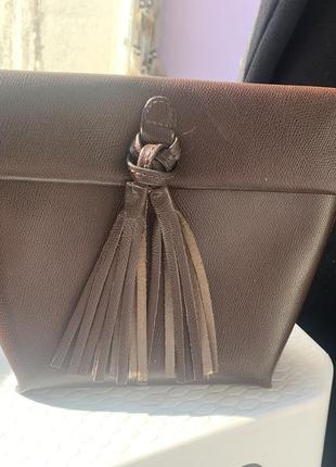 Сумка коричнева шкіра італія