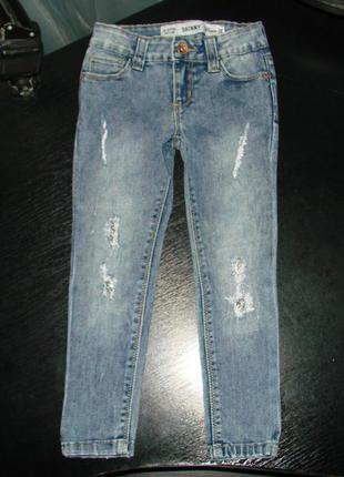 Новые крутые джинсы паетки skinny denim co 4-5 лет сток