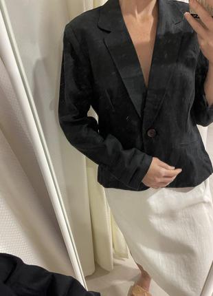 Піджак, жакет лляний zara льон з підплічниками