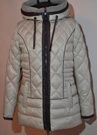 Зимова куртка mishele з плетеним коміром на тинсулейте 8801 48, 56 розмір