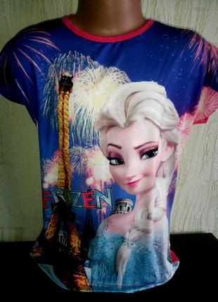Футболка дитяча холодне серце з мультфільму заморожені.