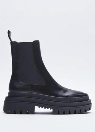 Черевики шкіряні zara