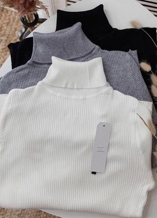 Гольф водолазка рубчик светр светер кофта джемпер пуловер4 фото