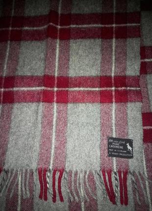 Мужской шарф клетка кашемир