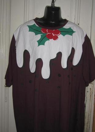 Футболка мужская.новогодняя.разм 5xl