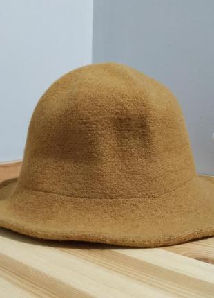 Тренд теплая панамка кемел шерстяная шляпа панама капелюх вовняний