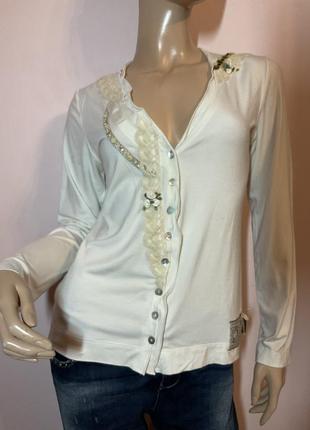 Італійський брендовий віскозний кардиган - блуза/m/ brend daniel& mayer milano