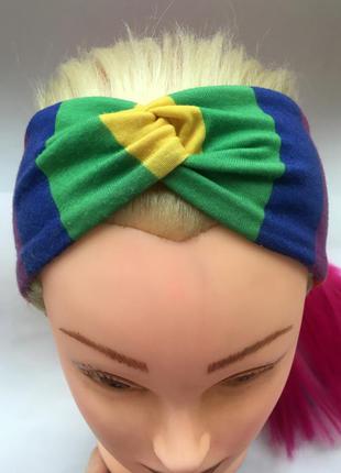 Разноцветная повязка на голову, чалма