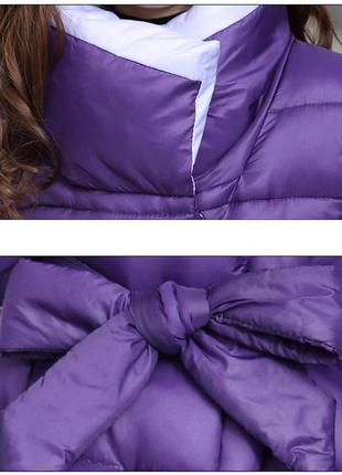 Снижка стильная детская куртка пуховик удлиненная5 фото