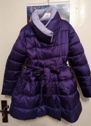 Снижка стильная детская куртка пуховик удлиненная7 фото