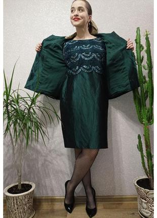 Fontana couture костюм плаття і жакет шовк вінтаж ❤️ батал, великий розмір3 фото