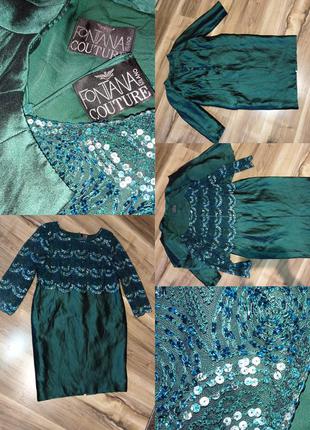 Fontana couture костюм платья и жакет шелк винтаж ❤️ батал, большой размер10 фото