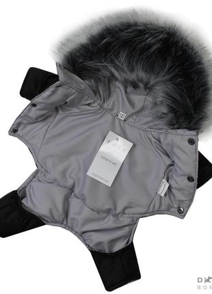 Зимовий комбінезон для собак з світловідбиваючої тканини5 фото