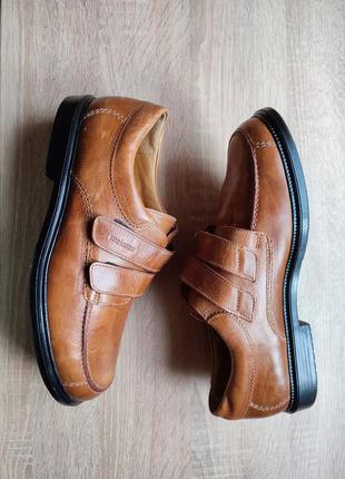 Мужские туфли из коричневой кожи размер 8 1\2 h9 uk 41-42 eu5 фото