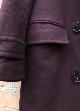 Мужское двубортное шерстяное пальто zara man4 фото