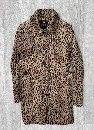Hm пальто женское оригинал тигровое
