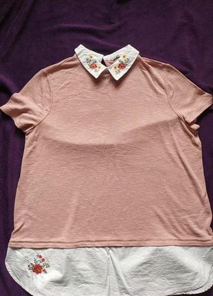 Кофта с воротником. вышиванка