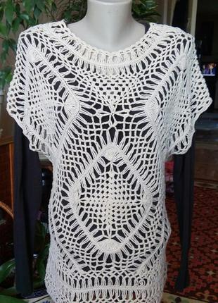 Дорогий ажурний реглан monsoon.іспанія,розмір-l-xl