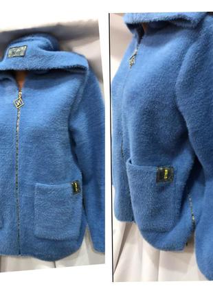 Куртка с альпаки,с капюшоном и кармашками,44-50.2 фото