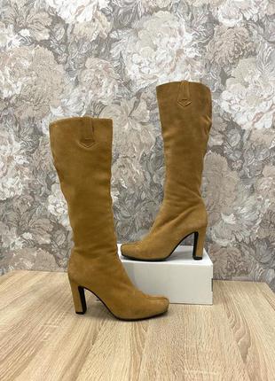 Sexy kiss 38 р сапоги сапожки чобітки замш италия