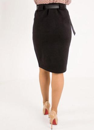 Женская юбка карандаш тимея черна2 фото