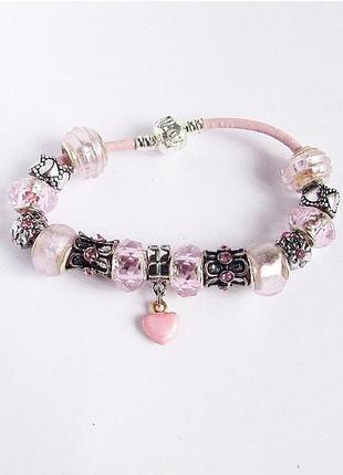 🏵️красивий браслет з шармами і підвіскою, новий! арт. 2371