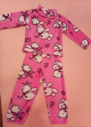 Домашний тёплый костюм, пижама на 4 года