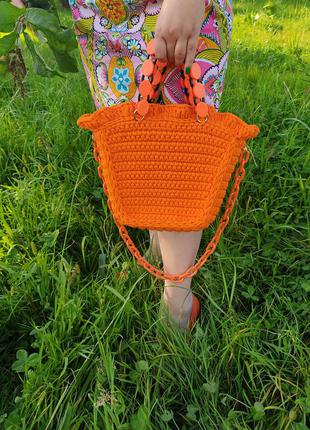 Оранжева сумочка ручної роботи