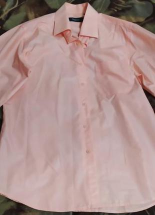 Мужская рубашка с длинным рукавом персикового цвета sigmen