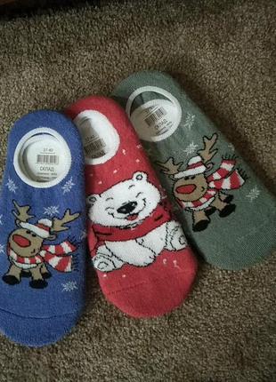 Теплі махрові новорічні носки, шкарпетки