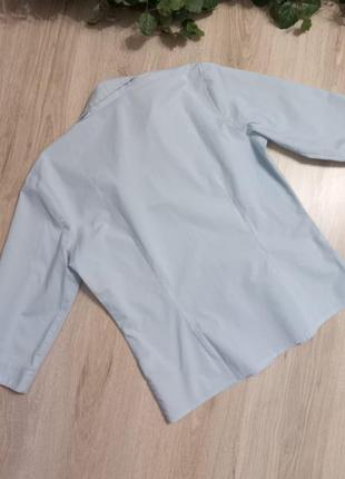 Отличная нежно-голубая рубашка кофточка блузка9 фото