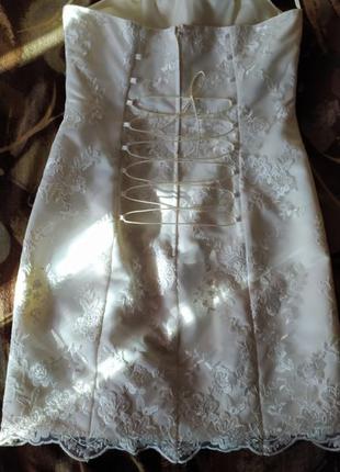Свадебное платье цвета айвори шампань6 фото
