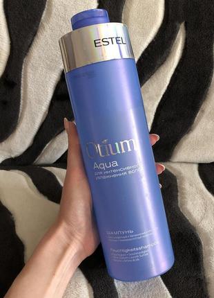 Безсульфатный шампунь estel professional otium aqua для интенсивного увлажнения волос 250 мл, 1л