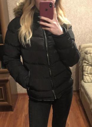 Дутая короткая куртка демисезон зима дутик tnf не zara
