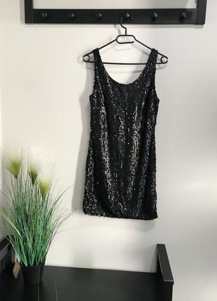 Короткое платье в паетки vero moda xs