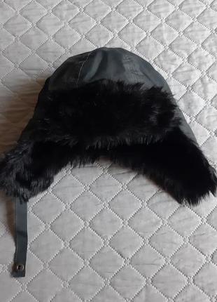 Детская термо шапка ушанка шлем зимняя флисовая меховая непромокаемая