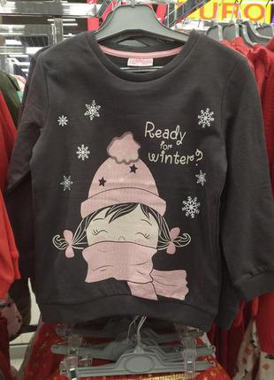 Свитшот ❄️pepco ❄️для девочки р. 98 2