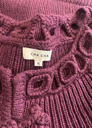 Кофта свободная марсала cha cha4 фото